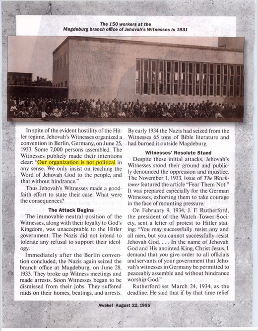 "Declaration of Facts," reprinted in the 1934 Yearbook of Jehovah's Witnesses, pp. 134–138. Text as reproduced by researchers