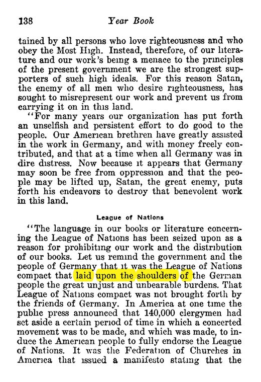 "Declaration of Facts," reprinted in the 1934 Yearbook of Jehovah's Witnesses, pp. 134–138. Text as reproduced by researchers