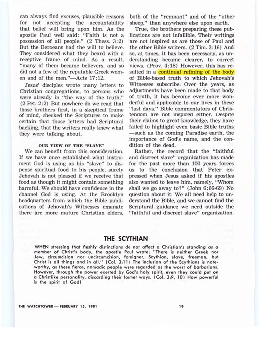 The Watchtower, February 15, 1981, p. 19