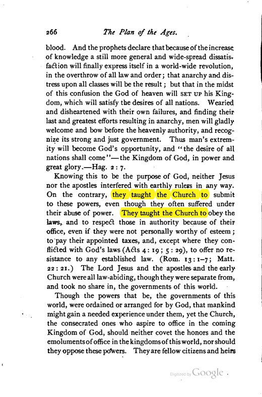 Russell, The Divine Plan of the Ages, p. 266