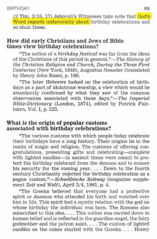 Reasoning From the Scriptures (1985, rev. 1989), "Birthdays," pp. 68–69
