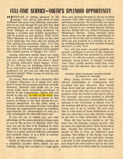 Our Kingdom Ministry, June 1969, p. 3