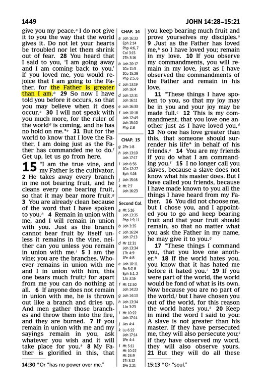 New World Translation (2013), John 14:28