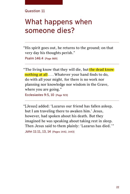 New World Translation, Ecclesiastes 9:5