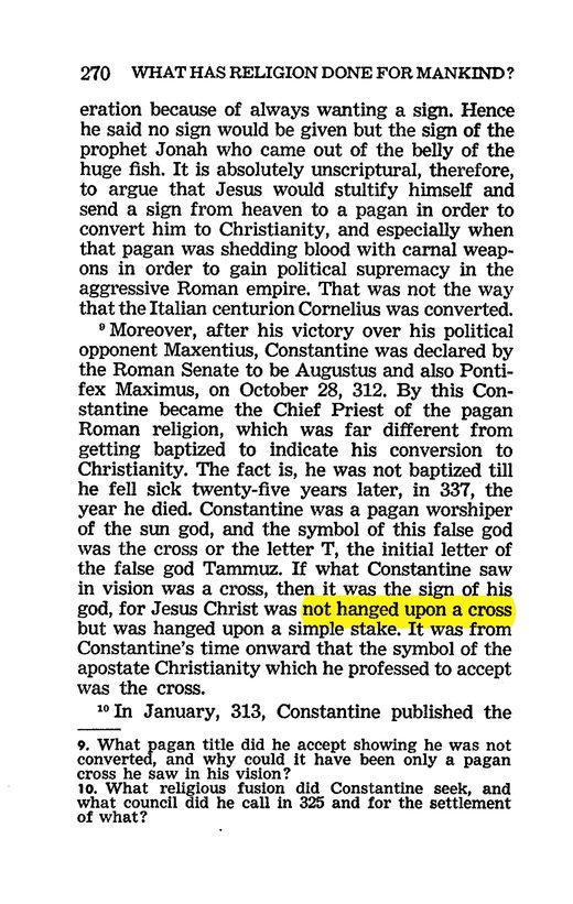 What Has Religion Done for Mankind? (1951), p. 270
