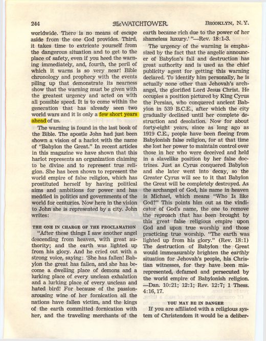 The Watchtower, 1967, p. 262
