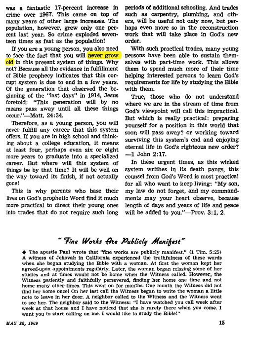 Awake!, May 22, 1969, p. 15
