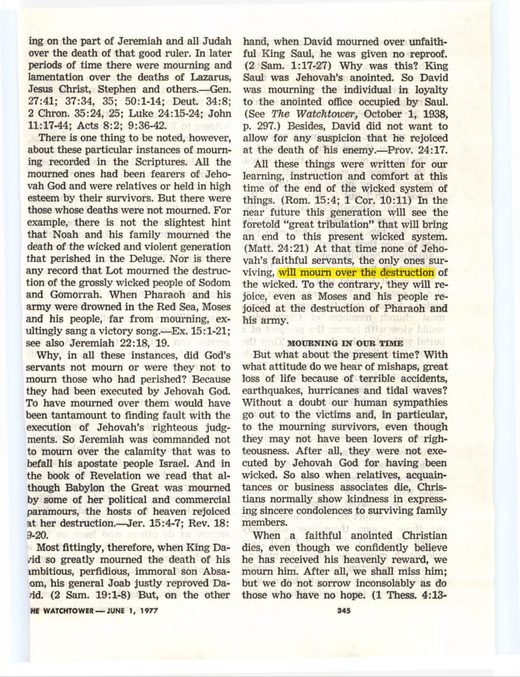 The Watchtower, June 1, 1977, p. 345