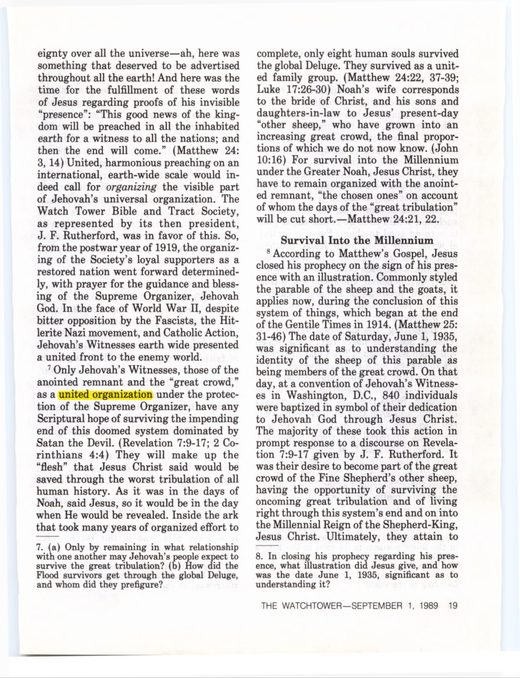 The Watchtower, September 1, 1989, p. 19