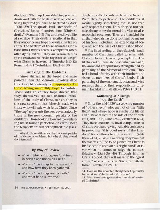 The Watchtower, February 15, 2006, p. 24