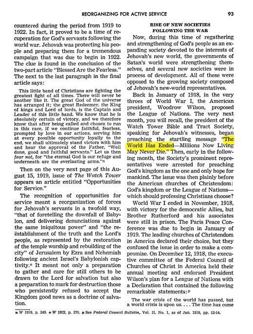 Jehovahs Witnesses in the divine purpose (1959)