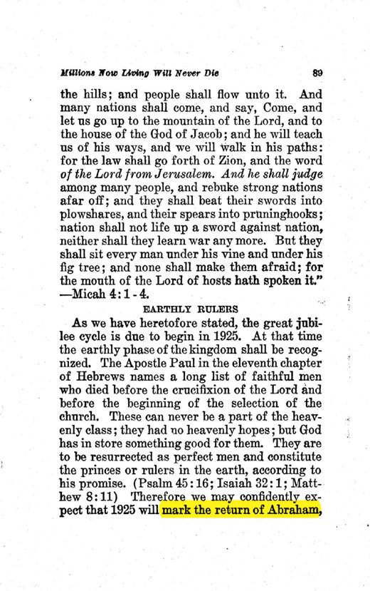 Millions Now Living Will Never Die! (1920), pp. 89-90