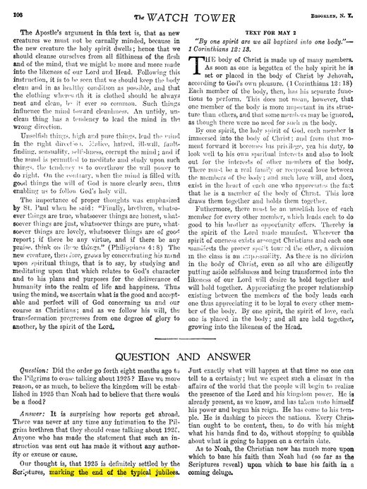 The Watch Tower, April 1, 1923, p. 106