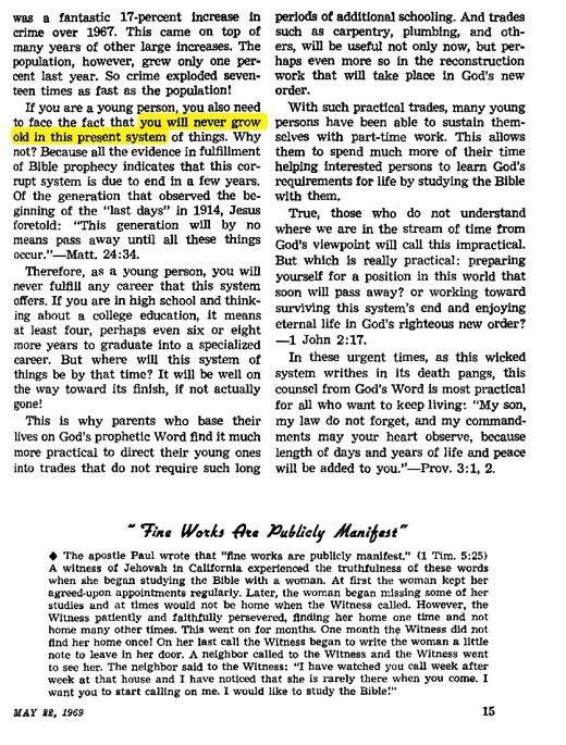 Awake!, May 22, 1969, p. 15
