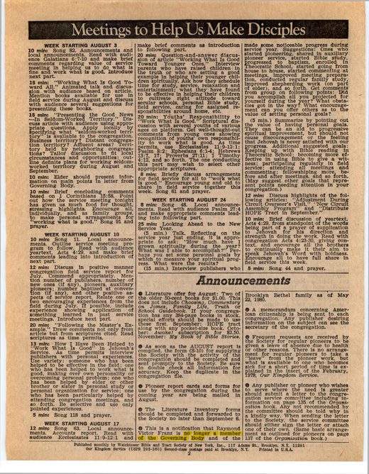 Our Kingdom Ministry, August 1980, p. 2