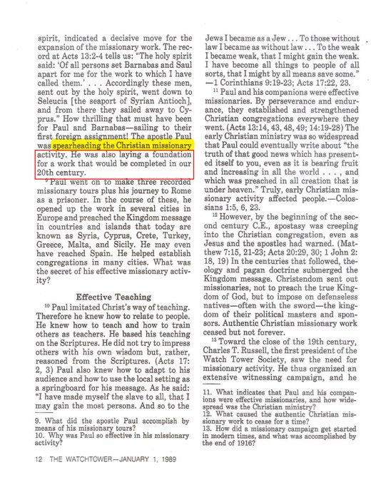 The Watchtower, January 1, 1989, p. 12