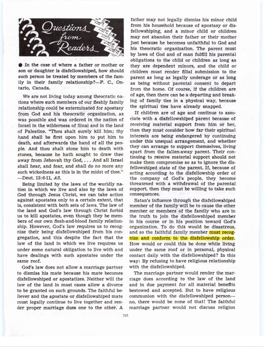 The Watchtower, November 15, 1952, p. 703