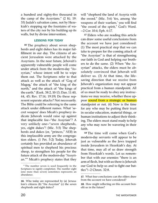 The Watchtower, November 15, 2013, p. 20