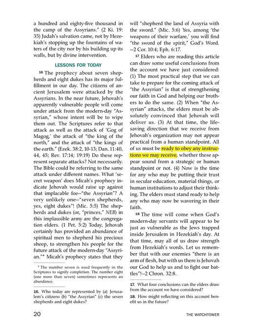 The Watchtower, November 15, 2013, p. 20, para. 17