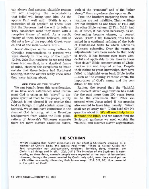 The Watchtower, February 15, 1981, p. 19