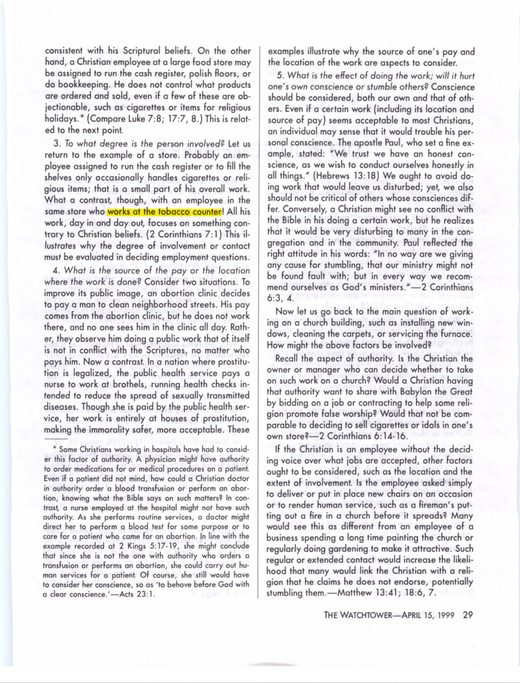 The Watchtower, April 15, 1999, p. 29