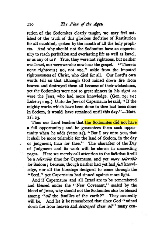 The Divine Plan of the Ages (Studies in the Scriptures, Vol. 1), pp. 110-111