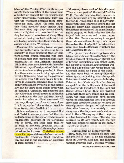 The Watchtower, May 15, 1976, p. 298