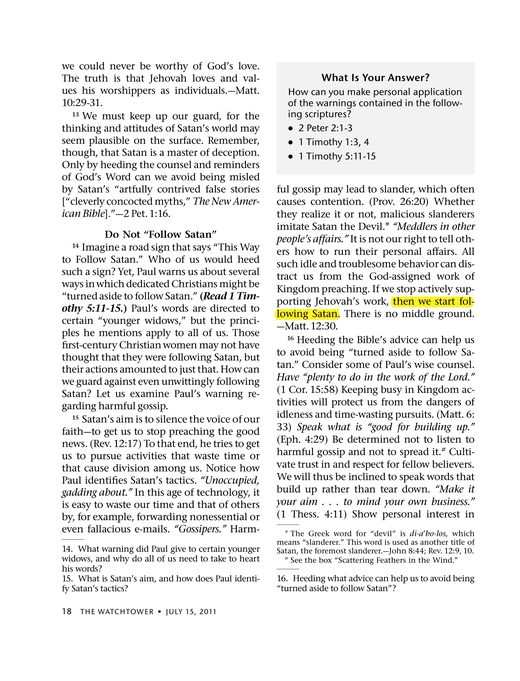 The Watchtower, July 15, 2011, p. 20