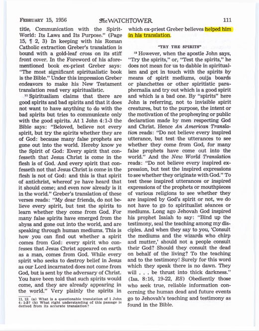 The Watchtower, February 15, 1956, pp. 110-111