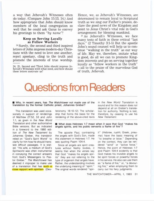 The Watchtower, April 1, 1983, p. 31
