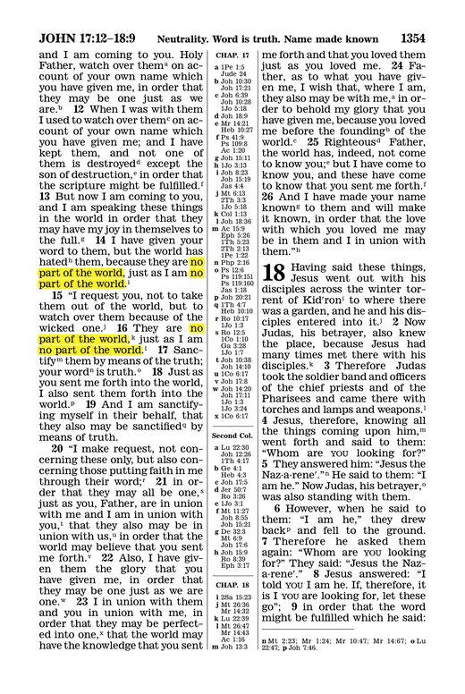 New World Translation, John 17:16