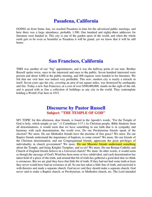 Souvenir Notes of the Bible Students Conventions (1913), p. 284