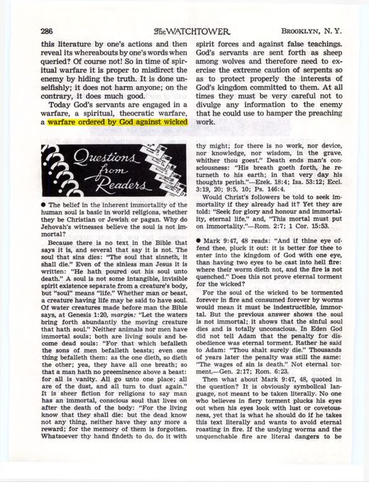 The Watchtower, May 1, 1957, p. 285