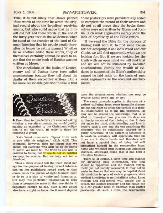 The Watchtower, June 1, 1960, p. 351