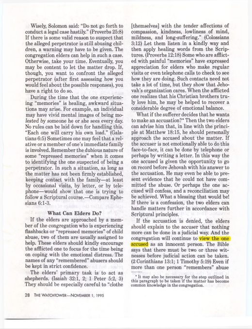 The Watchtower, November 1, 1995