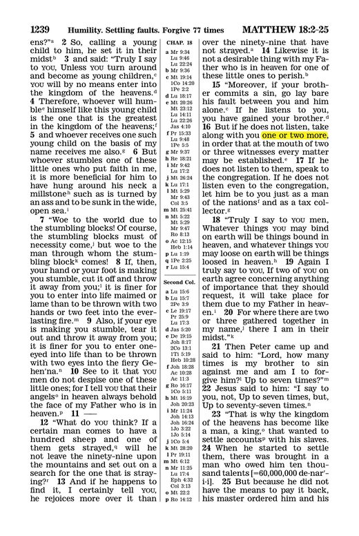 New World Translation, Matthew 18:16