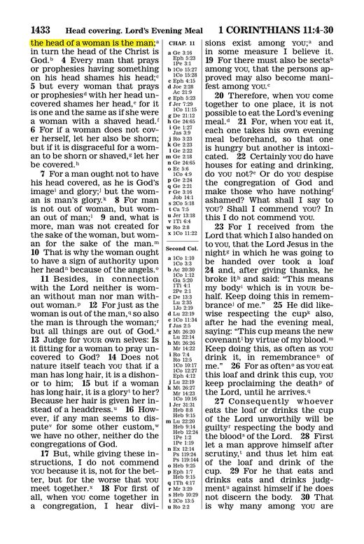 New World Translation (1984), 1 Corinthians 11 heading